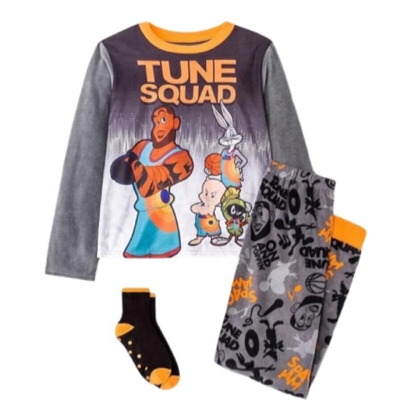 Warner Brothers SPACE JAM A New Legacy Tune Squad Cozy Pajamas Boy’s Sz S (6/7) - Picture 2 of 6